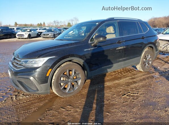3VV2B7AX7NM055994 2022 VOLKSWAGEN TIGUAN Black წინა მარცხენა ხედი სამი მეოთხედიდან