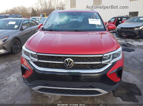 3VV2X7B2XNM088833 2022 VOLKSWAGEN TAOS Red Dashboard view
