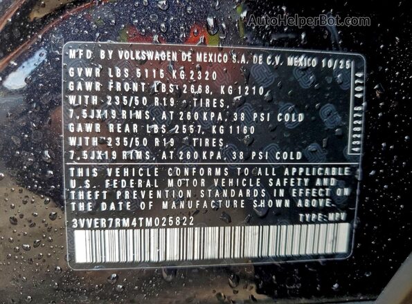 3VVER7RM4TM025822 2026 VOLKSWAGEN TIGUAN Черный 