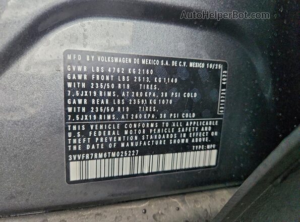 3VVFR7RM6TM025227 2026 VOLKSWAGEN TIGUAN Gray 