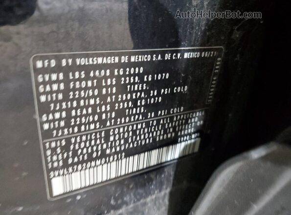 3VVLX7B20NM018312 2022 VOLKSWAGEN TAOS Black Vista interior de 360 grados