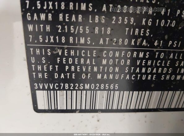 3VVVC7B22SM028565 2025 VOLKSWAGEN TAOS White Widok komory silnika