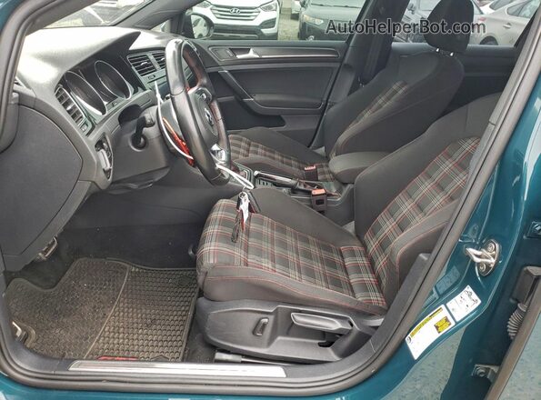 3VW447AU9JM294221 2018 VOLKSWAGEN GTI Green წინა სალონის ხედი