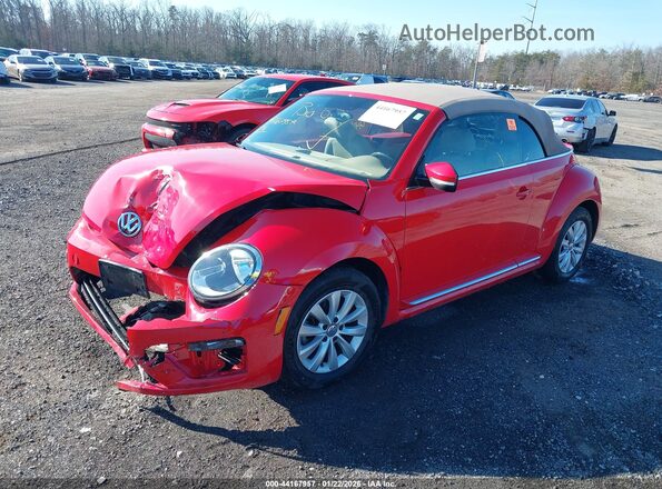 3VW5DAATXKM501306 2019 VOLKSWAGEN BEETLE Red Առջևի ձախ երեք քառորդ տեսարան