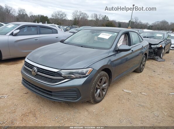 3VW7M7BU7NM010702 2022 VOLKSWAGEN JETTA Gray წინა მარცხენა ხედი სამი მეოთხედიდან