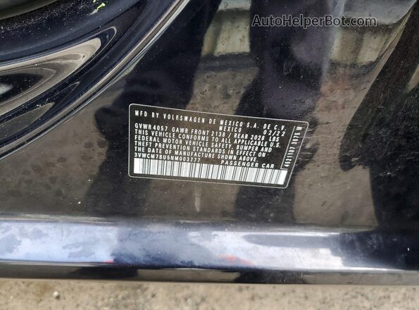 3VWCM7BU5NM003777 2022 VOLKSWAGEN JETTA Black 