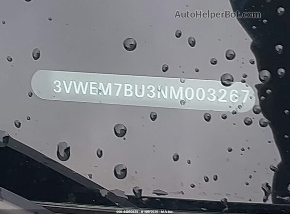 3VWEM7BU3NM003267 2022 VOLKSWAGEN JETTA Gray Շարժիչի բաժամունքի տեսք