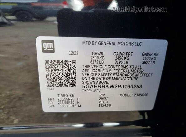 5GAERBKW2PJ190253 2023 BUICK ENCLAVE Black 