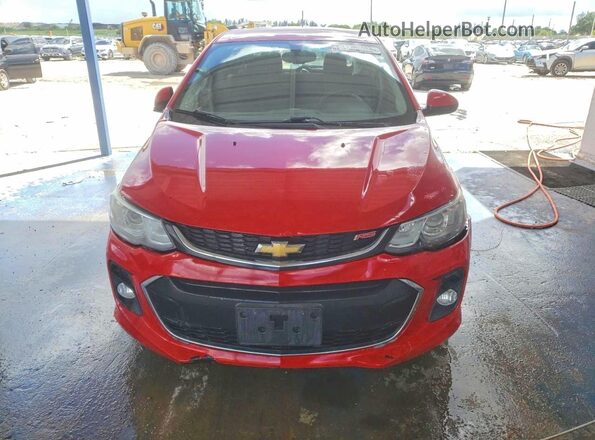 1G1JD6SB5H4142044 2017 CHEVROLET SONIC Red Widok z tyłu