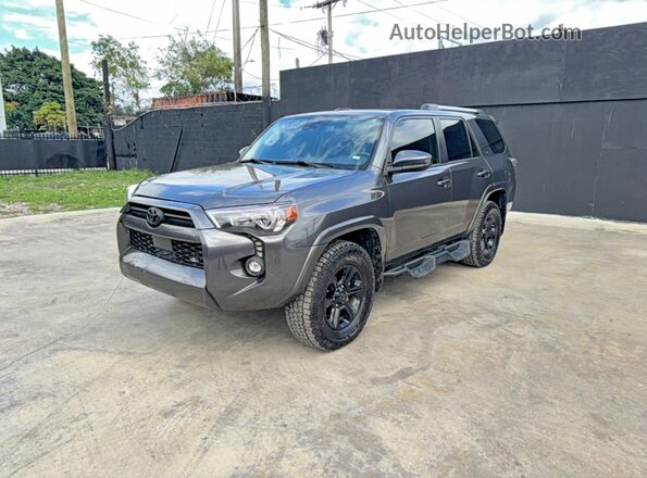 JTEMU5JR6M5902253 2021 TOYOTA 4RUNNER Gray Հետևի աջ