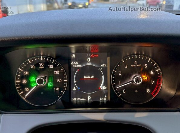 SALYK2EX0LA264650 2020 LAND ROVER RANGE ROVER Gray Widok zestawu wskaźników