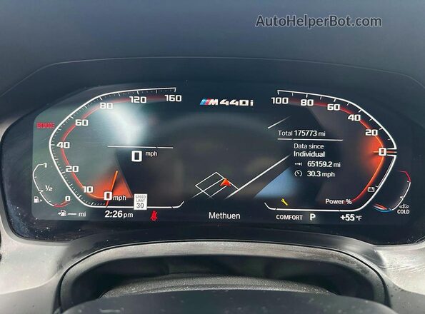 WBA13AR09MCF20741 2021 BMW M4 Black Вид щитка приладів