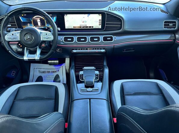 4JGFB8KB8NA820535 2022 MERCEDES-BENZ GLE Blue Вид щитка приладів