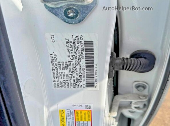 19UUB6F51NA001517 2022 ACURA TLX White 