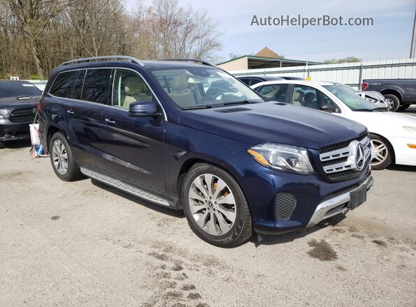 4JGDF6EE9KB237449 2019 MERCEDES-BENZ GLS Синий Передняя правая четверть
