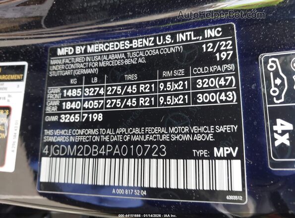 4JGDM2DB4PA010723 2023 MERCEDES-BENZ EQS 450+ SUV Black Widok komory silnika