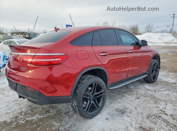 4JGED6EB7JA098300 2018 MERCEDES-BENZ GLE Burgundy Задня права чверть