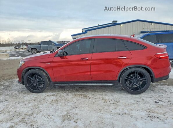 4JGED6EB7JA098300 2018 MERCEDES-BENZ GLE Burgundy Вид наклейки з VIN-кодом