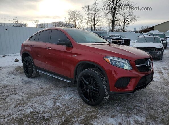 4JGED6EB7JA098300 2018 MERCEDES-BENZ GLE Burgundy Передня права чверть
