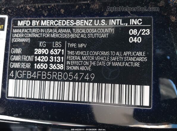 4JGFB4FB5RB054749 2024 MERCEDES-BENZ GLE 350 Black 