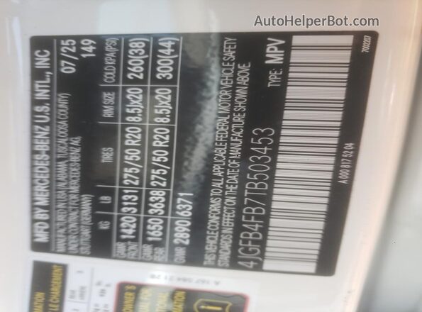 4JGFB4FB7TB503453 2026 MERCEDES-BENZ GLE White 
