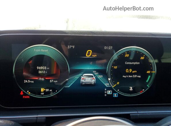 4JGFB4KB1NA722357 2022 MERCEDES-BENZ GLE Белый Вид щитка приборов