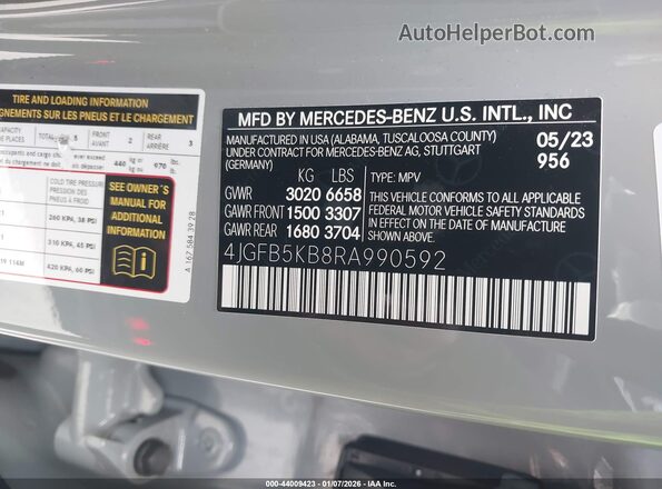 4JGFB5KB8RA990592 2024 MERCEDES-BENZ GLE 450 Gray Vista del compartimento del motor