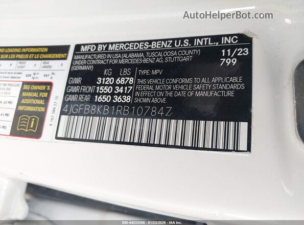 4JGFB8KB1RB107847 2024 MERCEDES-BENZ AMG GLE 63 White Widok komory silnika