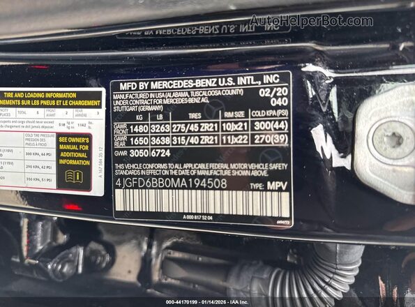 4JGFD6BB0MA194508 2021 MERCEDES-BENZ AMG GLE 53 COUPE Черный Вид подкапотного пространства
