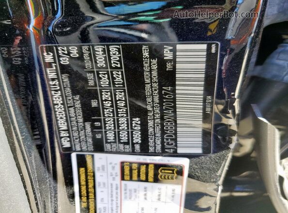 4JGFD6BBXNA701674 2022 MERCEDES-BENZ GLE Black Вид підкапотного простору
