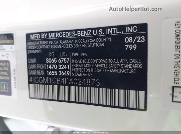 4JGGM1CB4PA024873 2023 MERCEDES-BENZ EQE 350 SUV Белый Вид подкапотного пространства