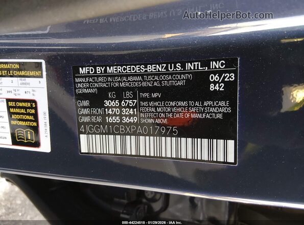 4JGGM1CBXPA017975 2023 MERCEDES-BENZ EQE 350 SUV Blue Widok komory silnika