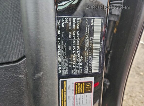 4JGGM5DB8SA064873 2025 MERCEDES-BENZ EQE Black Вид наклейки з VIN-кодом