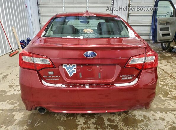 4S3BNAN63H3008634 2017 SUBARU LEGACY Maroon Widok z tyłu