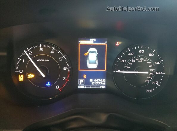 4S3GKAB69M3607468 2021 SUBARU IMPREZA Белый Вид щитка приборов