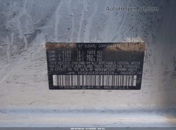 4S3GKAD63P3605538 2023 SUBARU IMPREZA White Engine compartment view