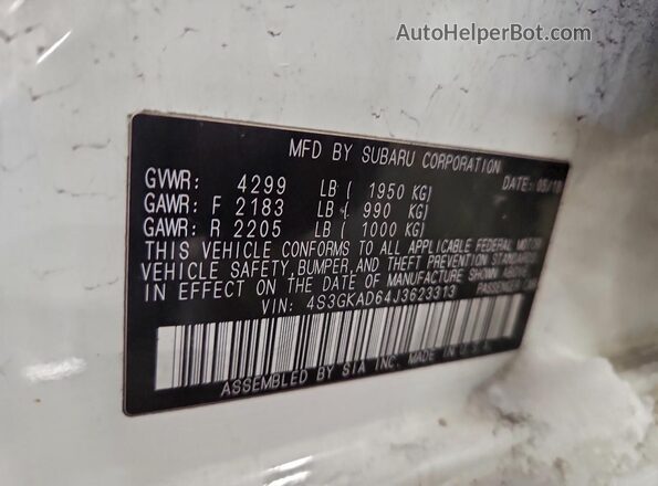 4S3GKAD64J3623313 2018 SUBARU IMPREZA White 