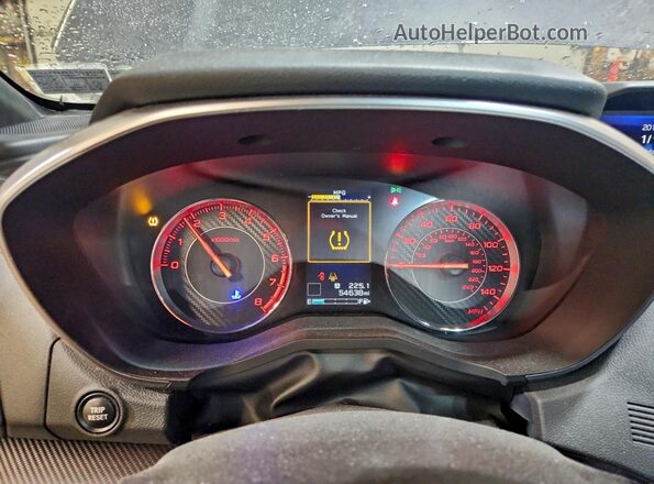 4S3GKAJ61K1624078 2019 SUBARU IMPREZA Gray Вид щитка приладів