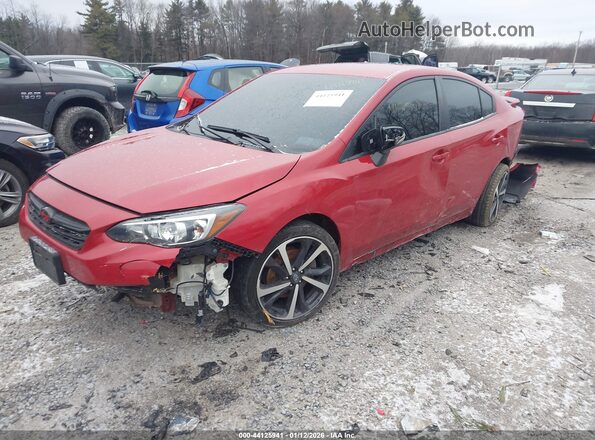 4S3GKAL65N3600856 2022 SUBARU IMPREZA Red Vista tres cuartos delantera izquierda