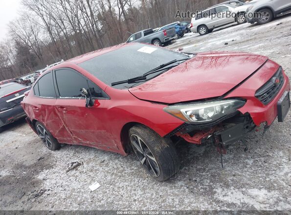 4S3GKAL65N3600856 2022 SUBARU IMPREZA Red Vista interior trasera