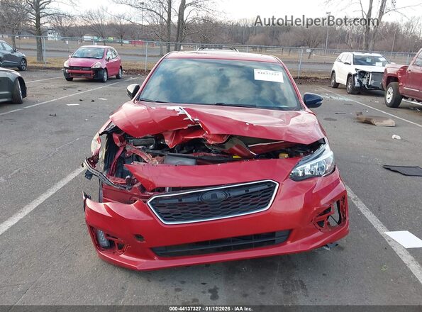 4S3GKAL6XH1625333 2017 SUBARU IMPREZA Red Instrument cluster view