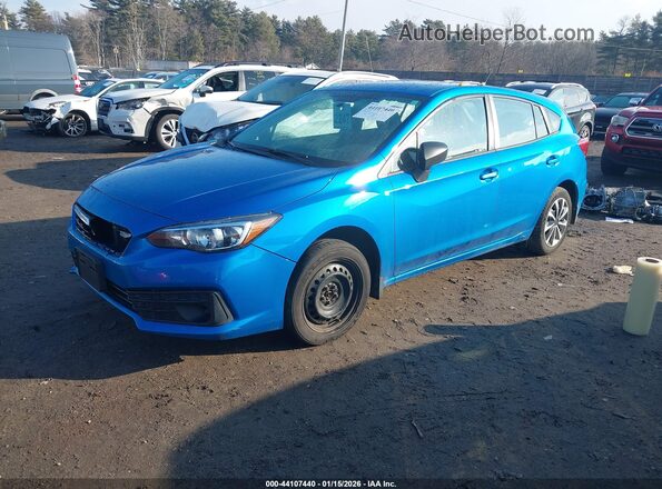 4S3GTAB60M3709836 2021 SUBARU IMPREZA Blue Przód lewy