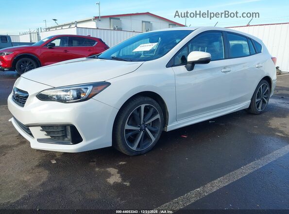 4S3GTAL62M3707939 2021 SUBARU IMPREZA White Vista tres cuartos delantera izquierda