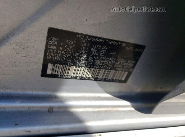 4S3GTAL6XN3703784 2022 SUBARU IMPREZA Silver 