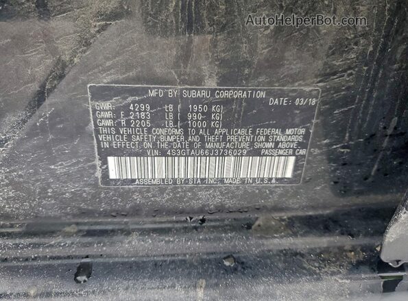 4S3GTAU66J3736029 2018 SUBARU IMPREZA Black 
