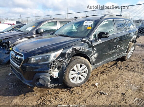 4S4BSAFC6K3388293 2019 SUBARU OUTBACK Черный Передняя левая четверть