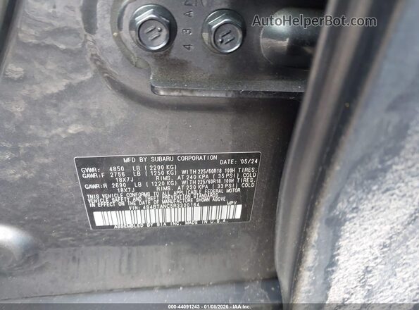 4S4BTANC5R3300164 2024 SUBARU OUTBACK Серый Вид подкапотного пространства