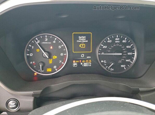 4S4WMAAD3S3407054 2025 SUBARU ASCENT Green Instrument cluster view