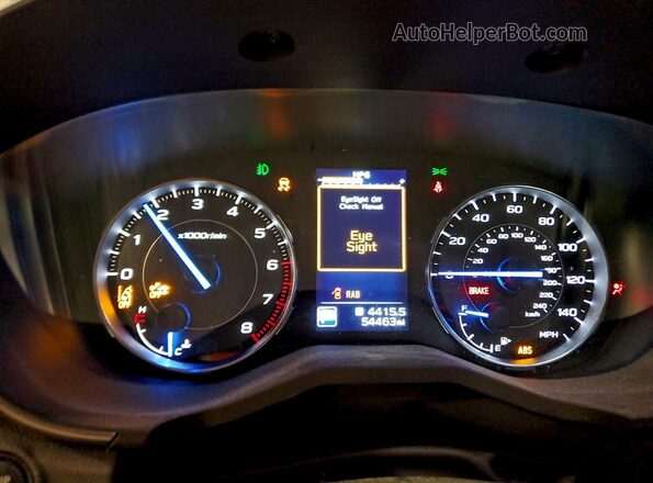 4S4WMAPD0L3420305 2020 SUBARU ASCENT Серебряный Вид щитка приборов