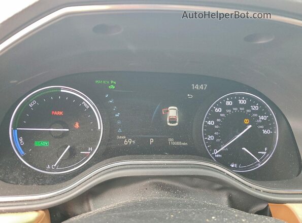 4T1D21FB5LU015354 2020 TOYOTA LIMITED White Widok zestawu wskaźników